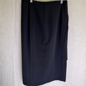 Insight High Slit double Skirt Black Pencil Skirt 6